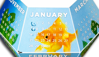 Fish Bowl Polygon Calendar Pop-Up